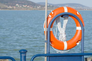 Orange Lifebelt with Rope