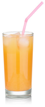 fresh orange juice with ice