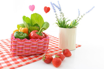 新鮮な野菜と果物