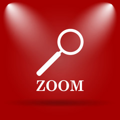 Zoom with loupe icon