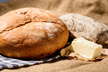 Image of bread loaf and butter