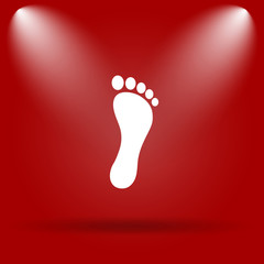 Fototapeta na wymiar Foot print icon