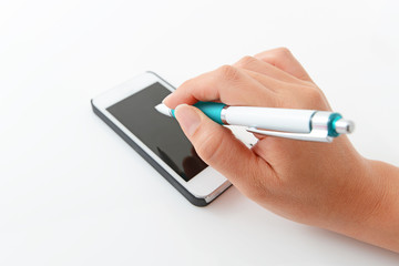 スマートフォンとペン