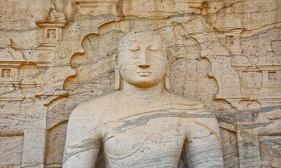 Fototapeta na wymiar Polonnaruwa Gal Vihara, Sri Lanka