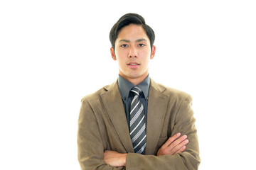 微笑むビジネスマン