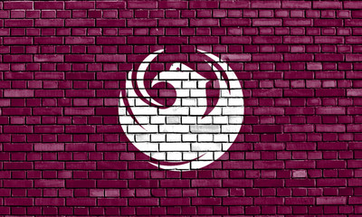 flag of Phoenix painted on brick wall
