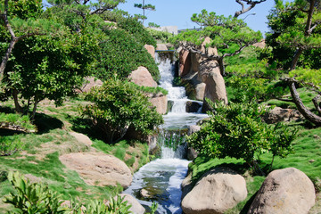 Fototapeta na wymiar small waterfalls