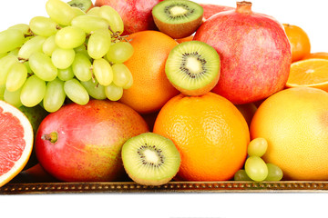 Fototapeta na wymiar Assortment of fruits close-up