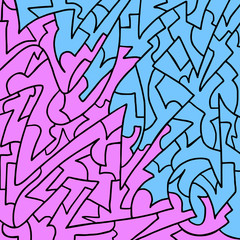 Blue and pink wallpaper