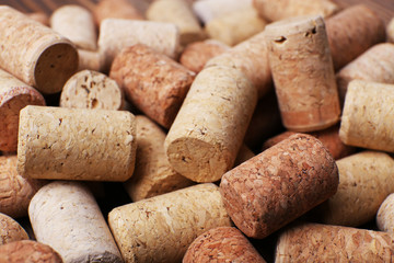 Wine corks close up