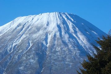 羊蹄山の冠雪