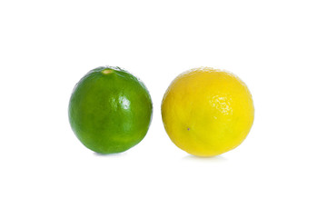 Fresh lime Isolated on white background