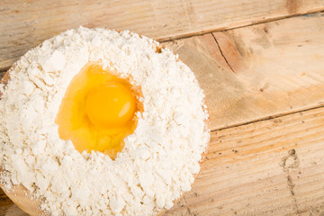 Egg and flour