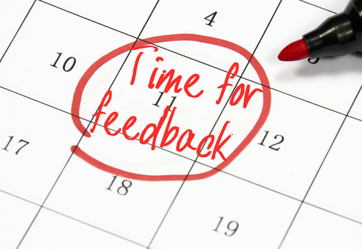 time for feedback write on calendar