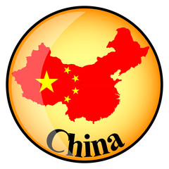 orange button with the image maps of China