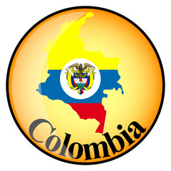 orange button with the image maps of Colombia