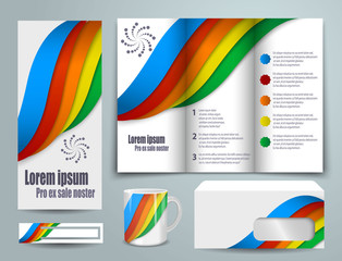 Abstract template set for design