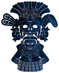 Maya - Yum Kaax 2 - Blue & White