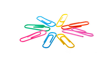 multicolored paper clips
