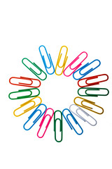 multicolored paper clips