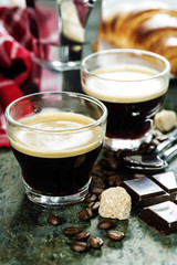 Coffee with croissants