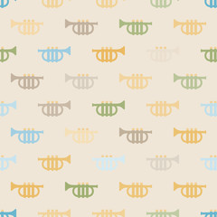 seamless background with musical instruments