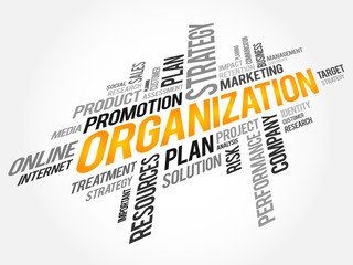 ORGANIZATION word cloud, business concept