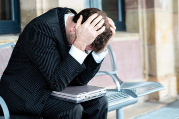 businessman has to much of work
