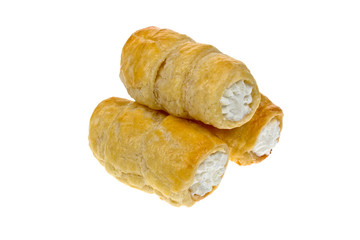 Cream horns isolated sweet food