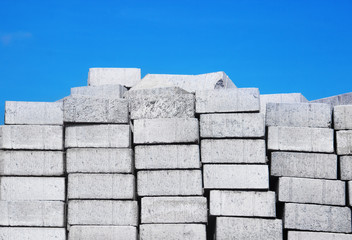 pile of white bricks