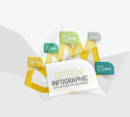 Modern abstract business geometric infographics