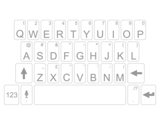 KEYBOARD QWERTY GREY