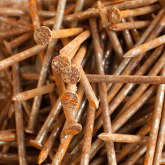 pile of rusty nails