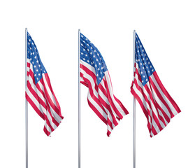 three flags of usa