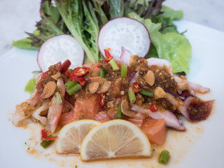 sashimi spicy salad