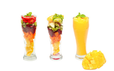 Tropical mix fruit , fresh fruit smoothie