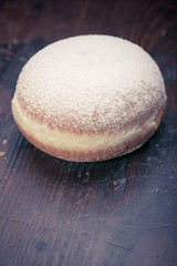 Fototapeta na wymiar Fresh donuts. Shrove Tuesday. fat Thursday. homemade doughnuts