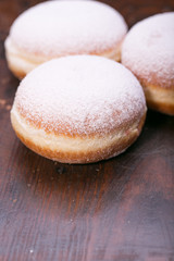 Fresh donuts. Shrove Tuesday. fat Thursday. homemade doughnuts