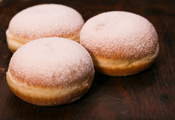 Fresh donuts. Shrove Tuesday. fat Thursday. homemade doughnuts