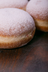 Fresh donuts. Shrove Tuesday. fat Thursday. homemade doughnuts