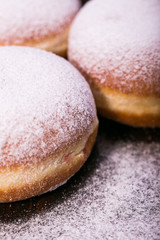 Fresh donuts. Shrove Tuesday. fat Thursday. homemade doughnuts