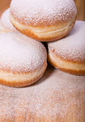 Fresh donuts. Shrove Tuesday. fat Thursday. homemade doughnuts