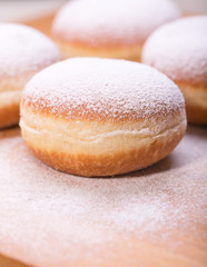 Fresh donuts. Shrove Tuesday. fat Thursday. homemade doughnuts