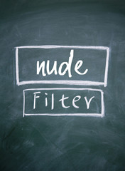 Filter nude contents search interface on blackboard