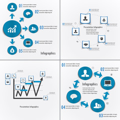 Sticker set of Infographic element of business