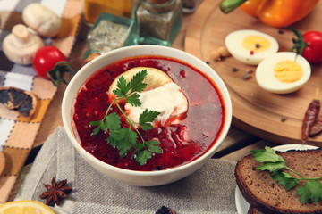 purple soup