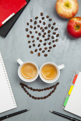 coffee smile. office work concept