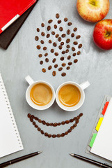 coffee smile. office work concept