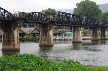 Fototapeta na wymiar Bridge on the River Kwai, Thailand