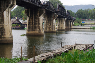 Fototapeta na wymiar Bridge on the River Kwai, Thailand